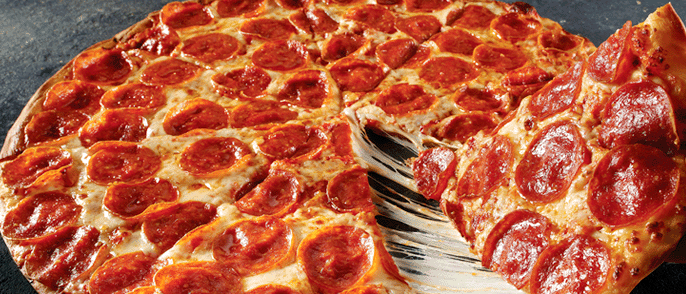 Lleva la nueva pizza de Papa Johns XXL. La SHAQ-A-RONI con EXTRA de QUESO y EXTRA de PEPPERONI